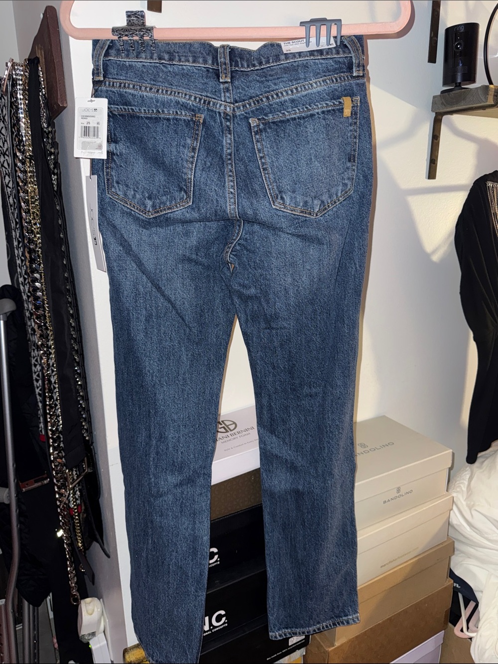 Joe's Jeans Distressed Dark Blue Straight Leg Jeans - Picture 5 of 14